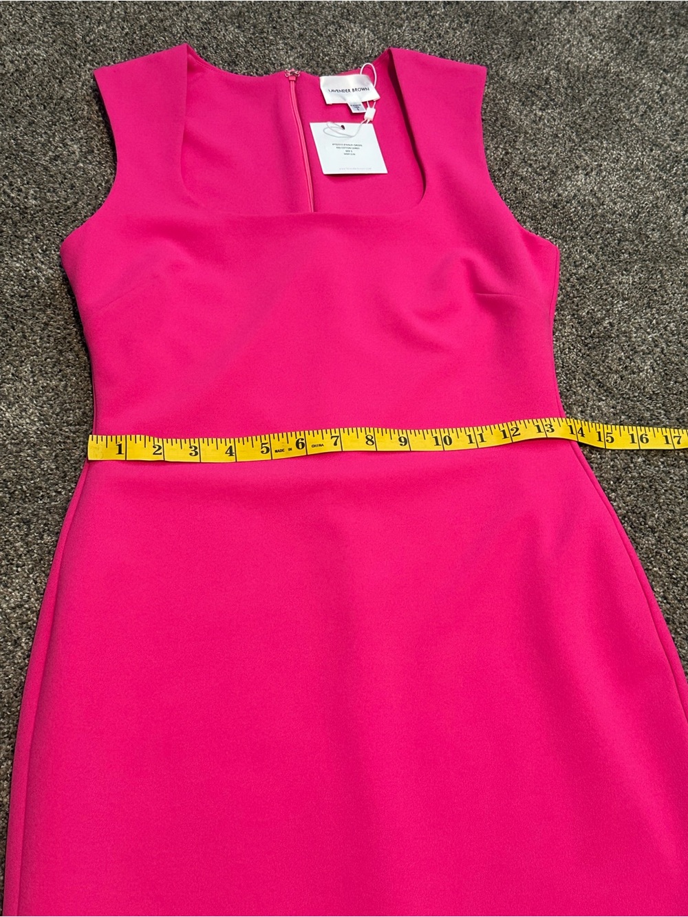 Lavender Brown NWT Fuchsia Scoop Neck Bodycon Dress Women’s Size Small AYQ2215 - Picture 10 of 13
